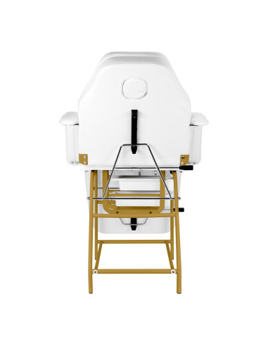 Chaise cosmétique 557G avec cuvettes or blanc