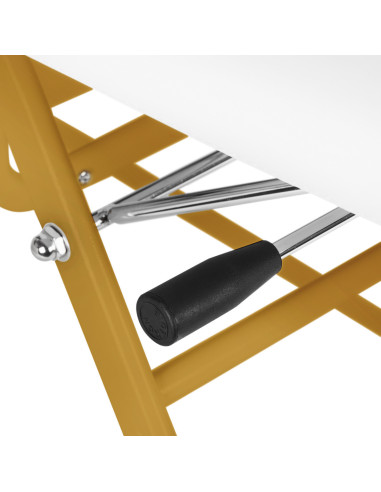 Fotel kosmetyczny 557G z kuwetami złoto biały 