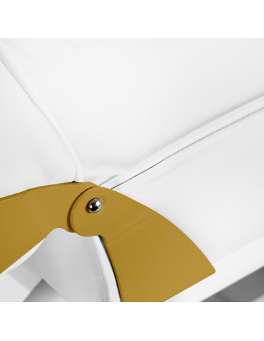 Poltrona cosmetica 557G con cuvette oro bianco