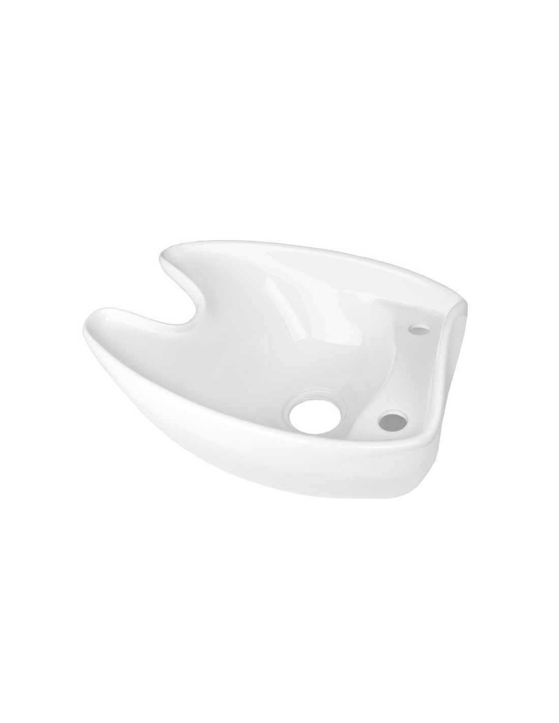 Vasque de Bac à Shampoing en Céramique Blanche