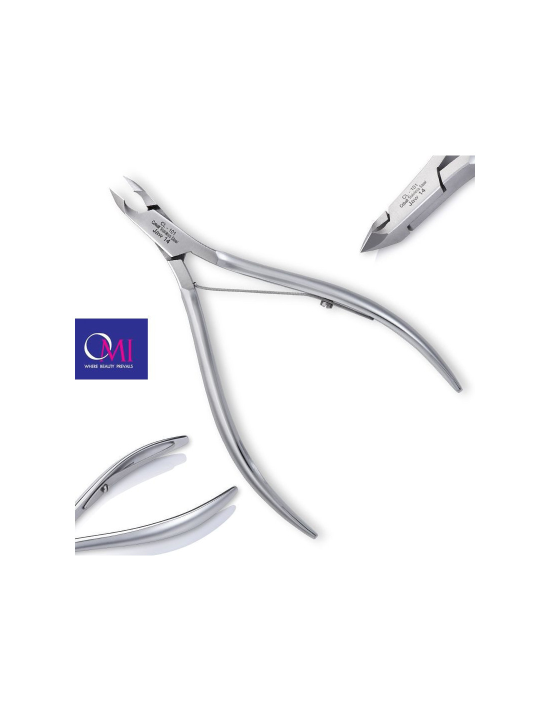 Omi pro-line cążki CL-101 cuticle nipper jaw 12/4 mm lap joint 