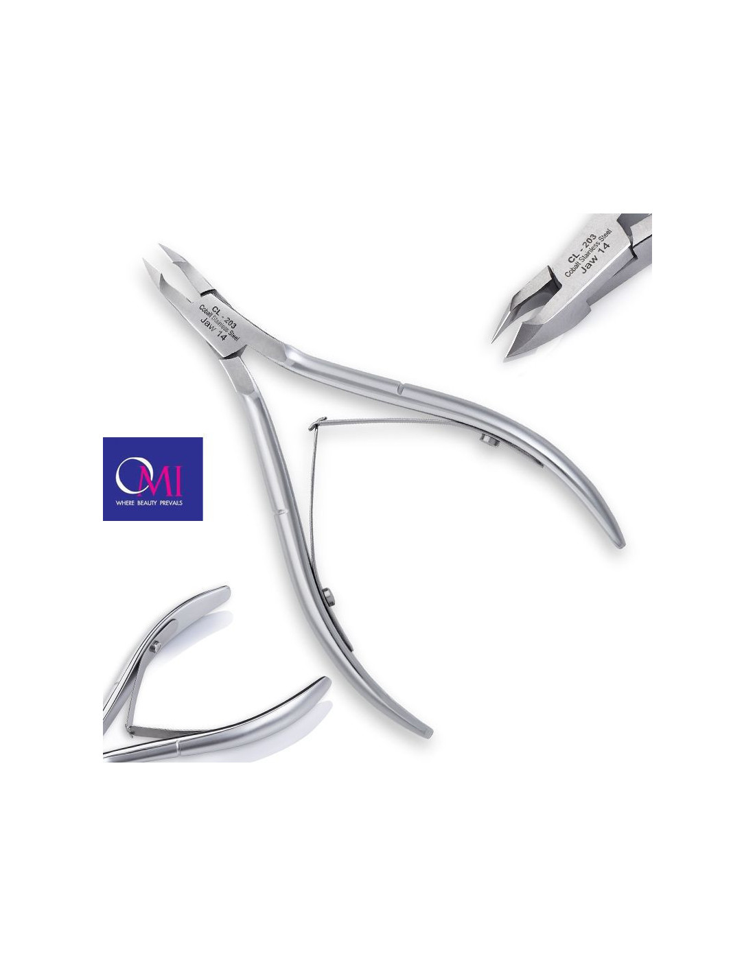 Alicates para cutículas Omi pro-line CL-203, mandíbula de 12/4 mm, articulación superpuesta