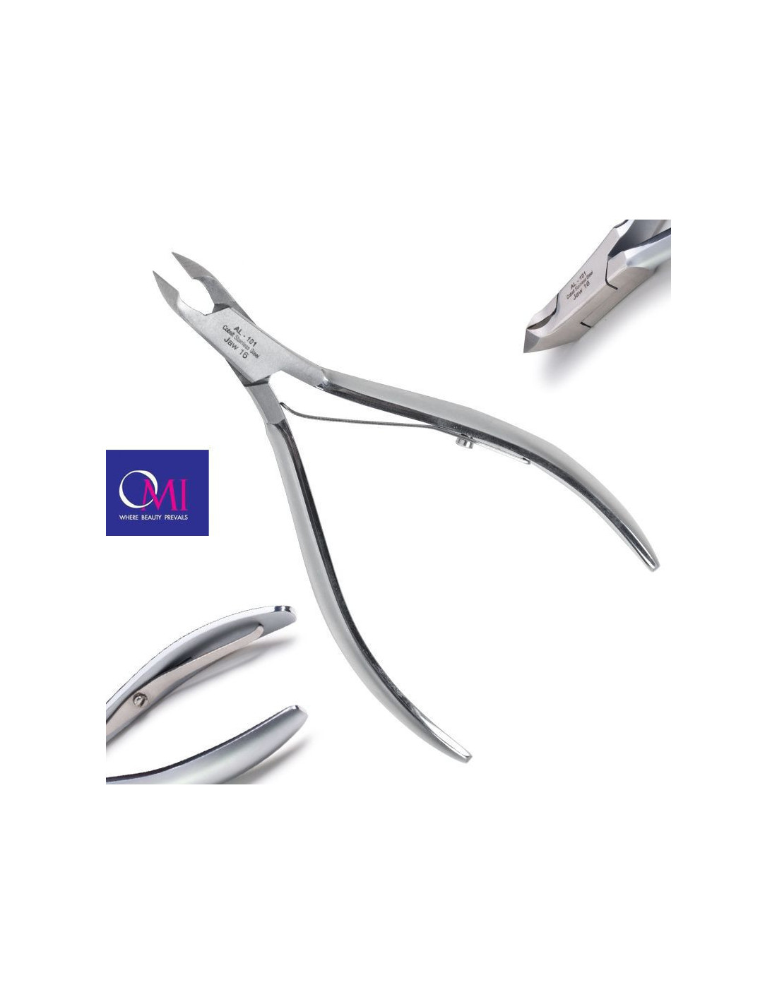 Omi pro-line cążki AL-101 acrylic nail nippers jaw 16/6 mm lap joint 