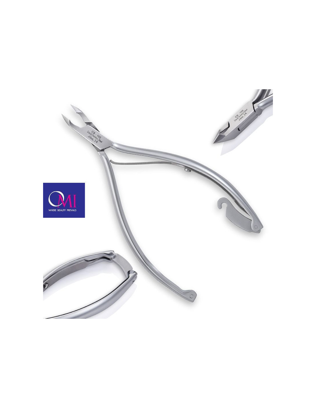 Omi pro-line CB-102 pince à cuticules mâchoire 12/4 mm articulation boîte 