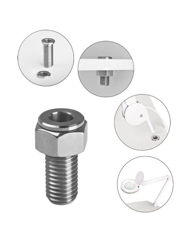 Stainless steel tube magnifying lamp holder