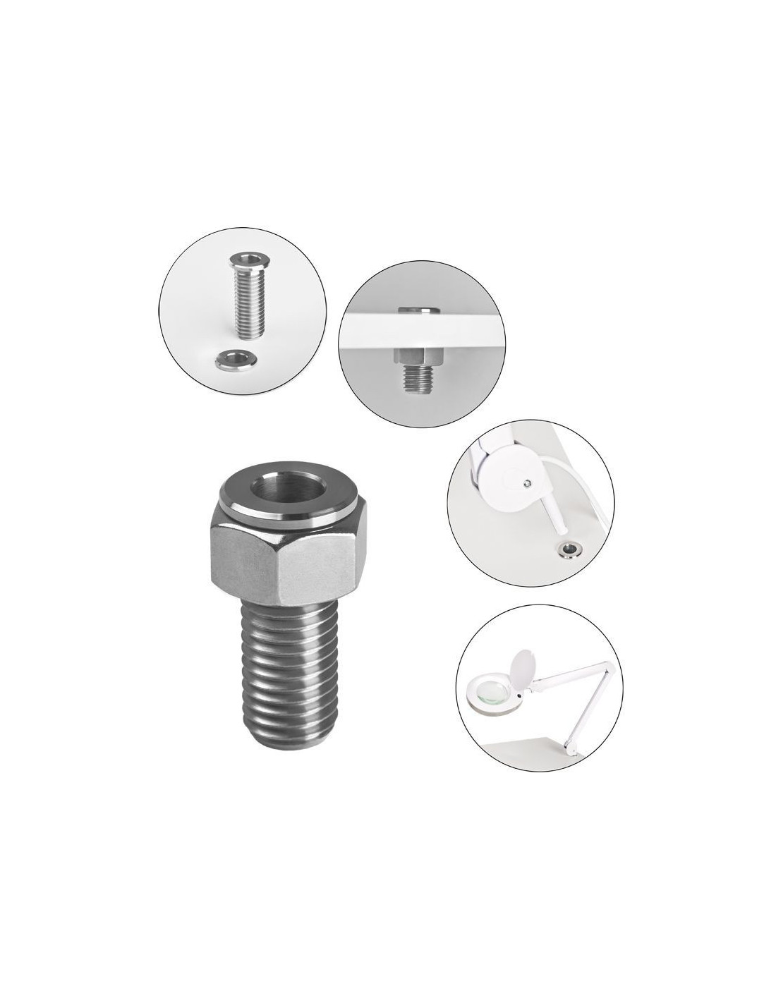 Uchwyt lampy-lupy tube inox 