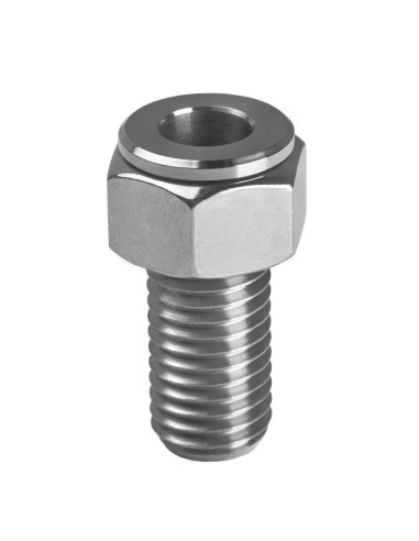 Portalampada con lente d'ingrandimento in tubo inox