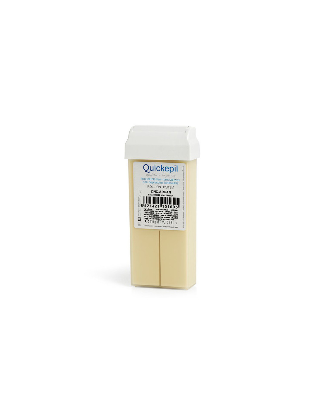 Quickepil cera depilatoria rotolo zinco-argan 110 g 