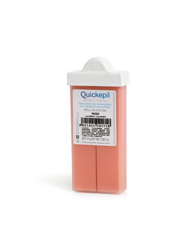 Quickepil Gesichtshaarentfernungswachs, schmale Rolle, Rosa, 110 g