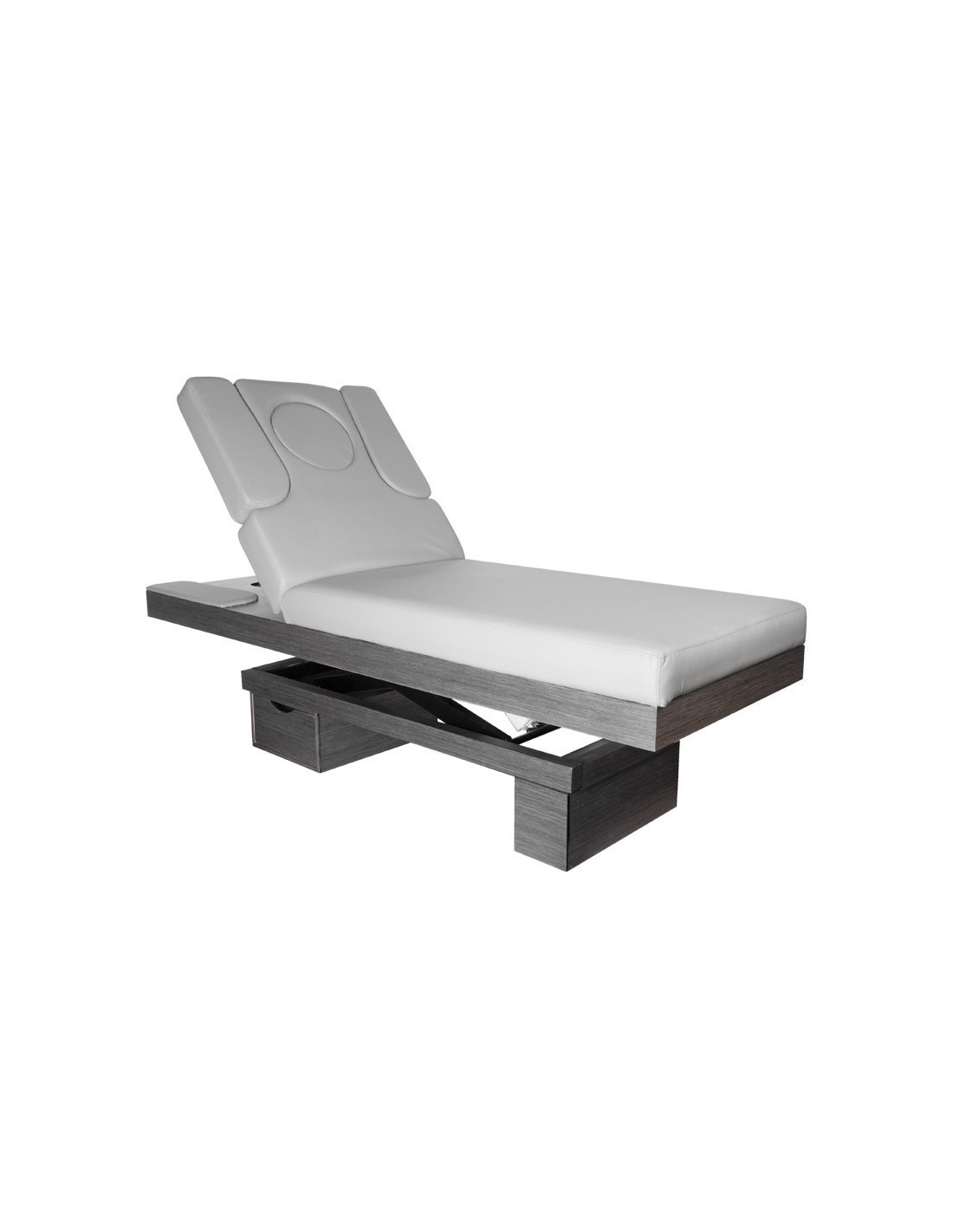 SPA Azzurro 815B Elektrische Massageliege – Graues Holz, beheizt mit LED