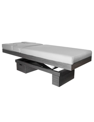 Lettino da massaggio elettrico SPA Azzurro 815B – Legno grigio riscaldato con LED