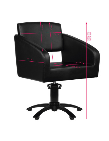 Fauteuil de coiffure Gabbiano Bergen noir 