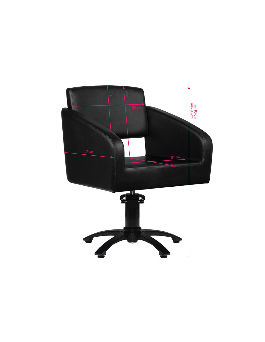 Fauteuil de coiffure Gabbiano Bergen noir 