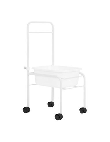 Brodzik do pedicure na kółkach biały