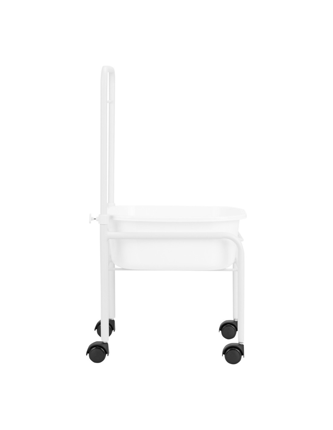 Tapis de pédicure blanc sur roulettes 