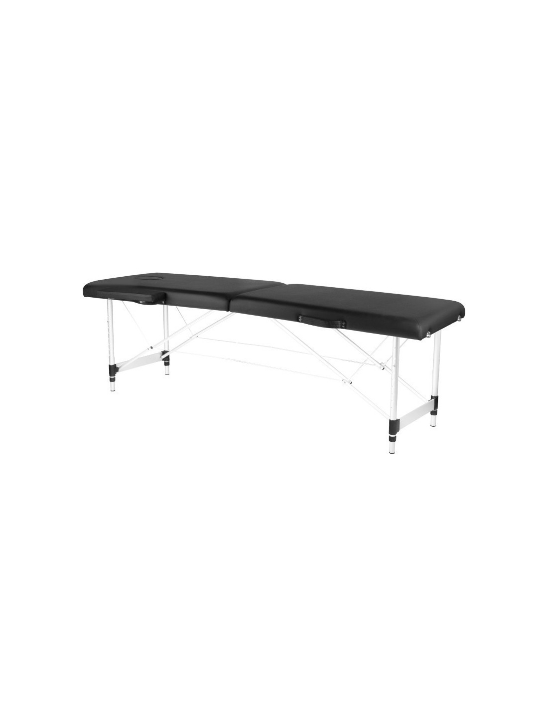 Table de massage pliante aluminium confort Activ Fizjo 2 segments noir 