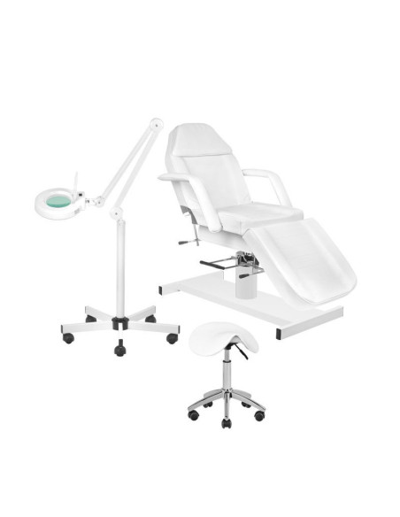 Set aus 210 Sessel + S5 LED Lupenleuchte + 302 Hocker