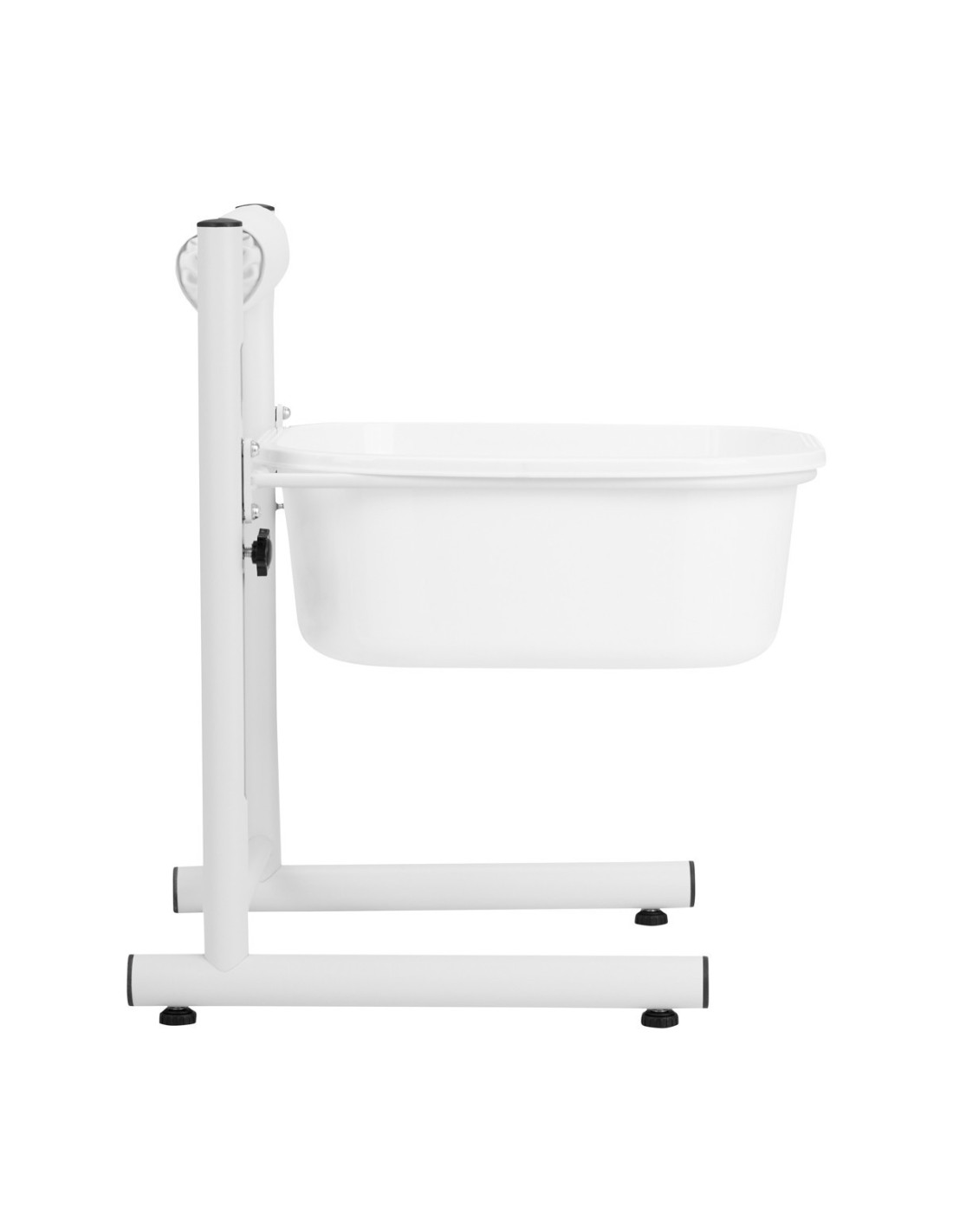 Height-adjustable pedicure tray, white