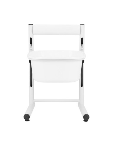 Height-adjustable pedicure tray, white