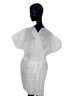 Jednorazowy szlafrok krótki rękaw