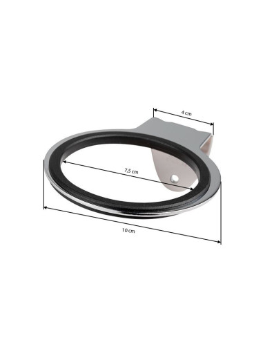 Soporte de pared para secador de pelo Q96 cromado 