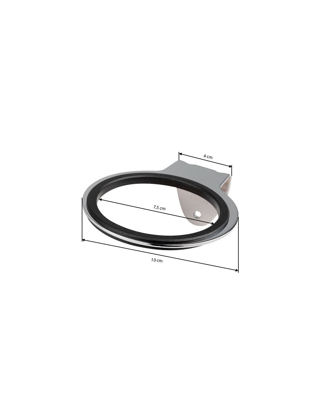 Soporte de pared para secador de pelo Q96 cromado 