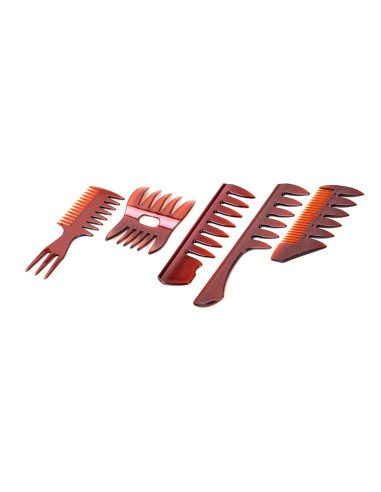 5 pcs wide tooth comb set
