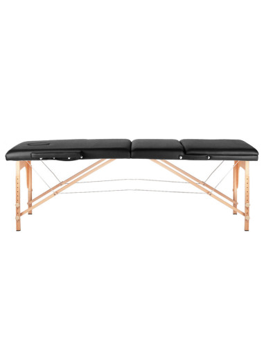 Table de massage pliante en bois 3 segments Comfort Activ Fizjo noir 
