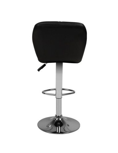 M01 Adjustable Padded Bar Stool Black