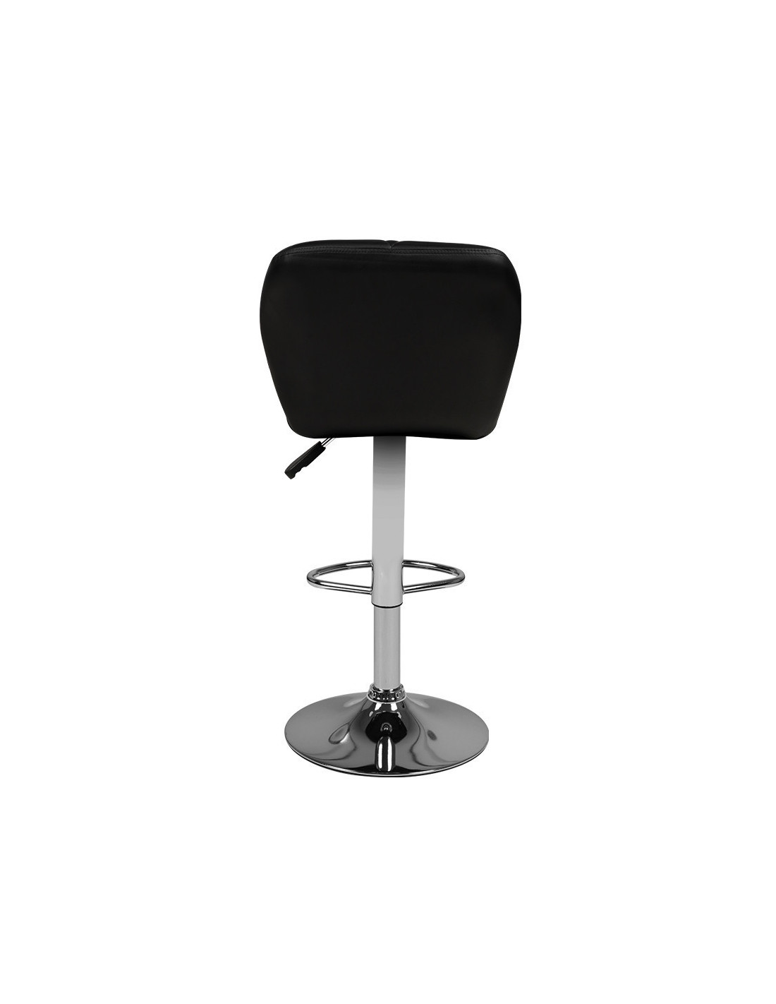 Taburete de bar capitoné ajustable negro M01