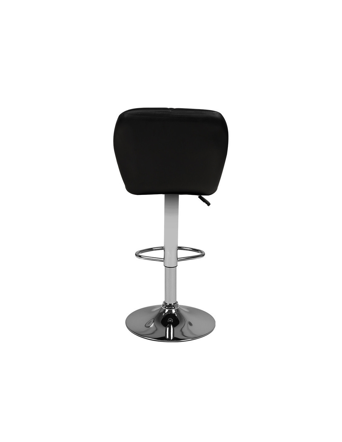 Tabouret de bar matelassé réglable noir M06 