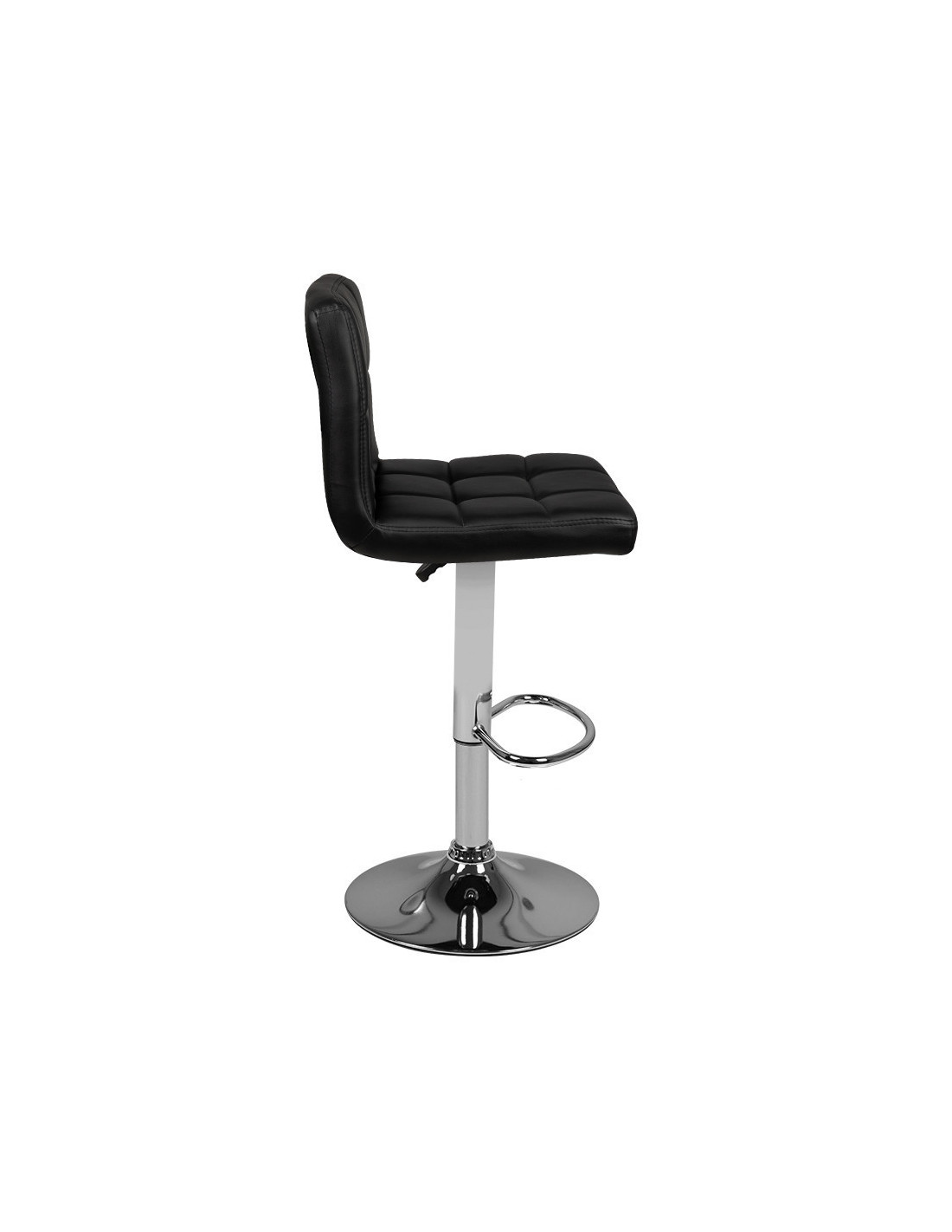 M06 Black Adjustable Padded Bar Stool