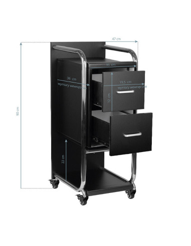 Gabbiano aide-coiffeur Solo argent-noir 