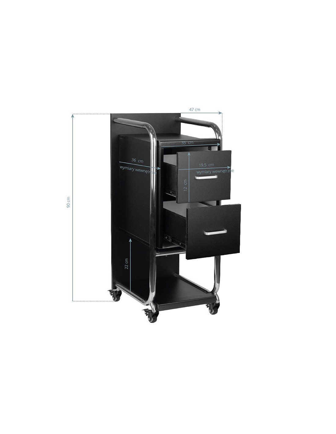 Gabbiano aide-coiffeur Solo argent-noir 