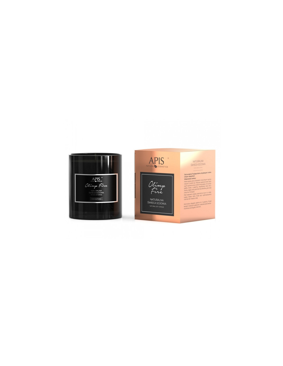 Apis candela di soia fuoco naturale olimp 220 g