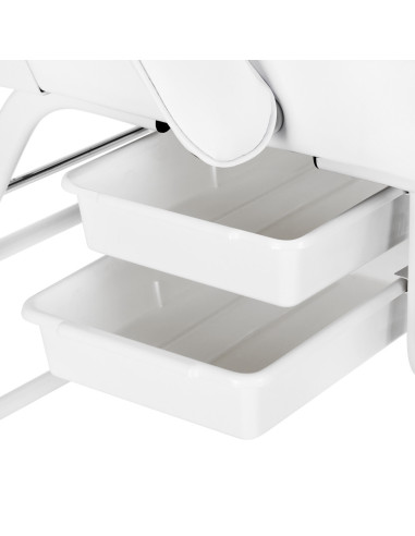 Sillón cosmético 557A con cubetas blanco