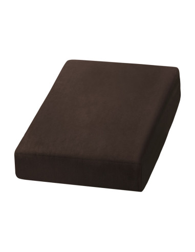 Drap de lit en velours marron