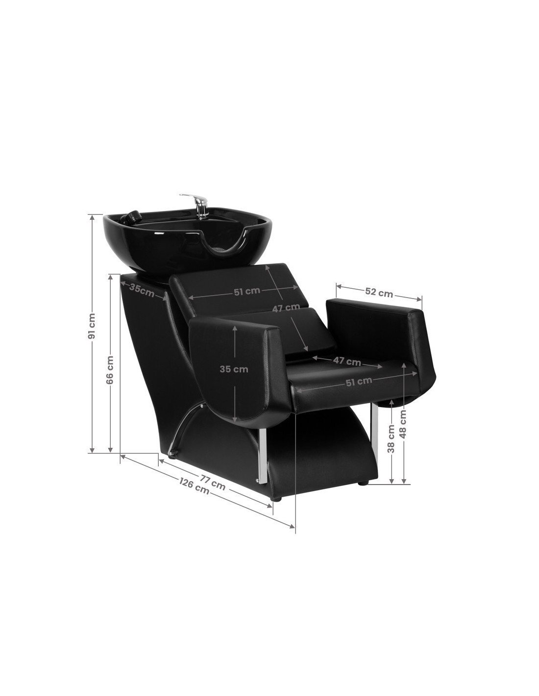 Gabbiano Santiago Schwarze Friseurwäsche