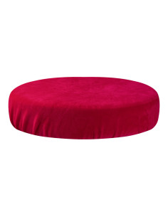 Housse de tabouret velours fuchsia
