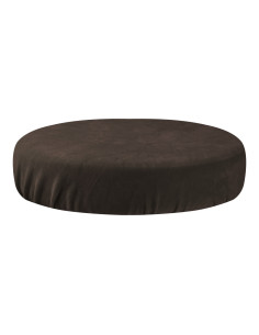 Housse de tabouret en velours marron