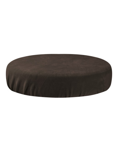 Brown velvet stool cover
