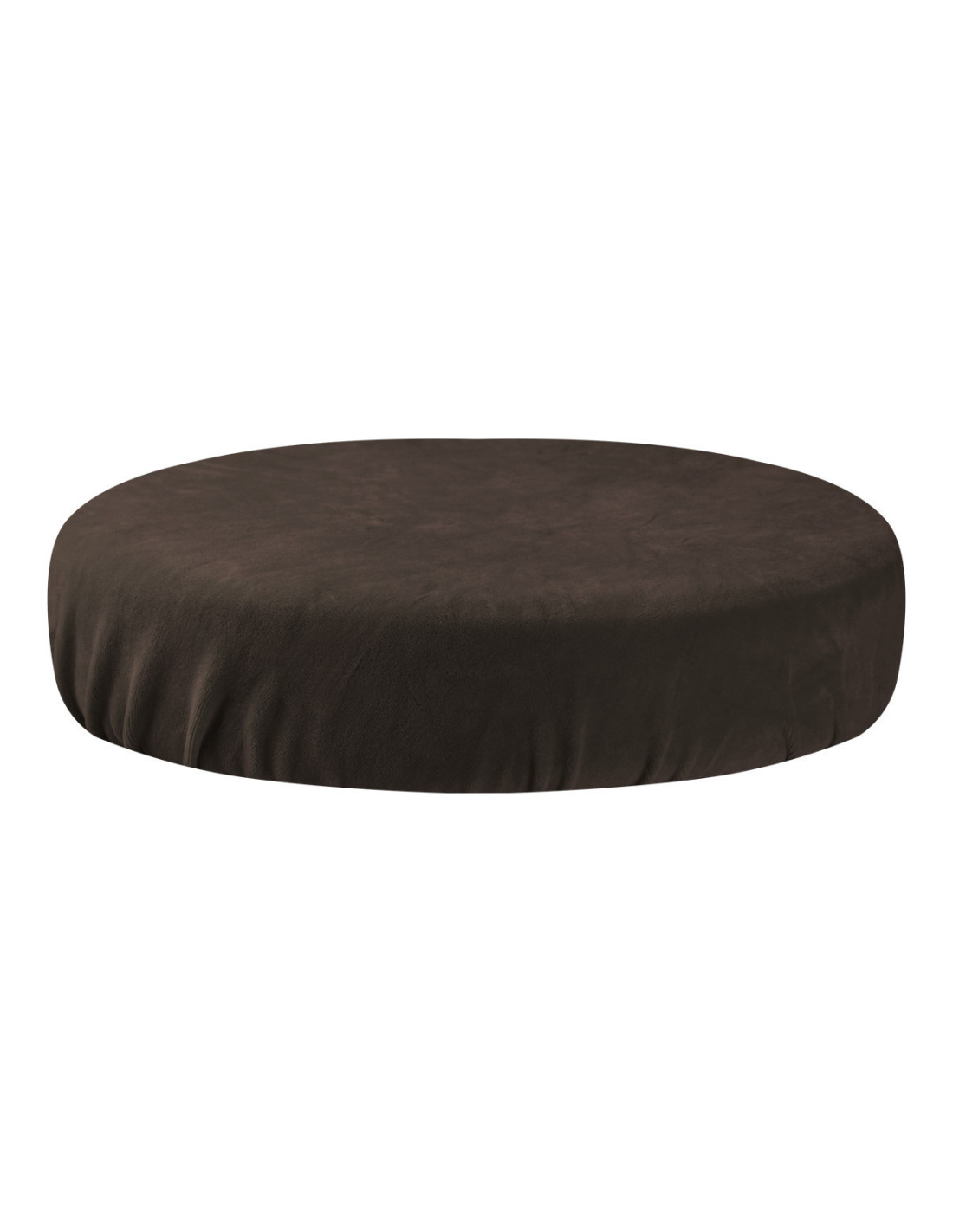 Brown velvet stool cover
