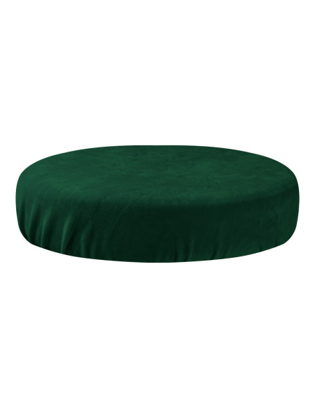 Bottle green velvet stool cover