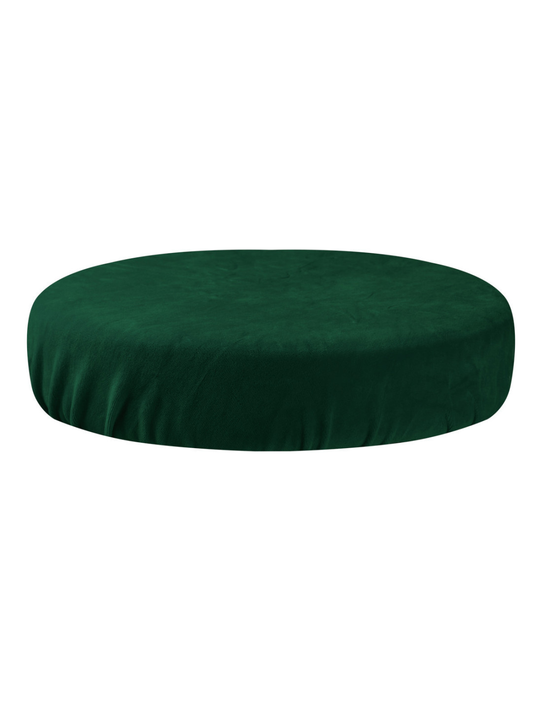 Bottle green velvet stool cover