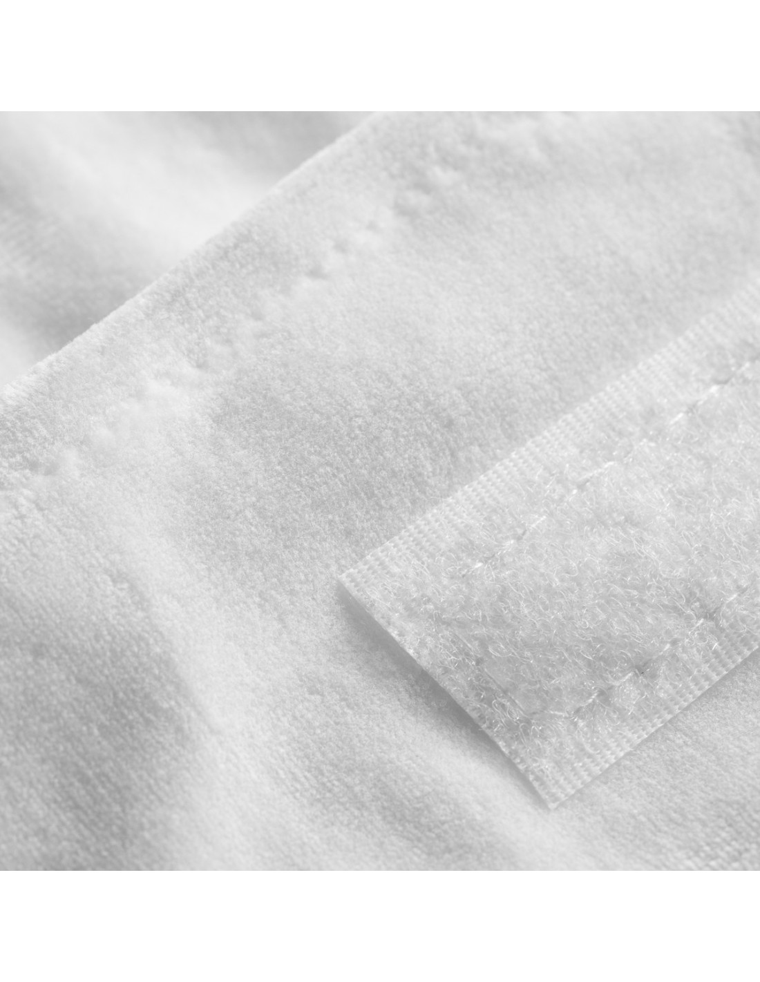 Bandeau cosmétique en velours blanc 