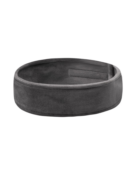 Bandeau cosmétique velours gris 