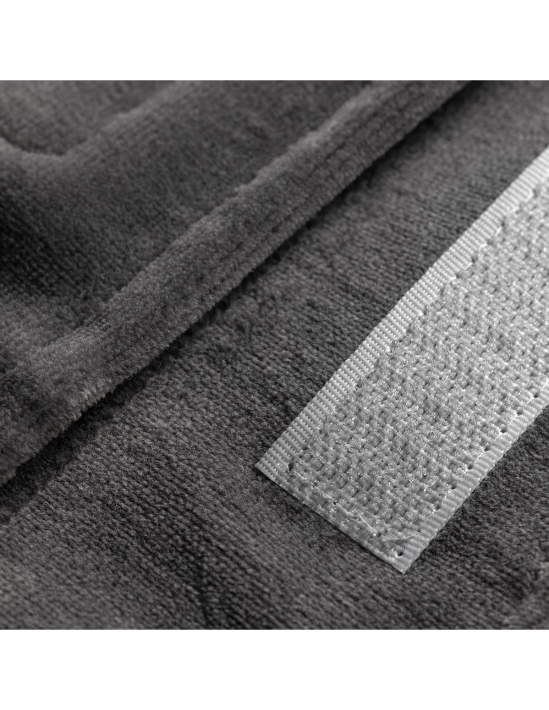 Bandeau cosmétique velours gris 