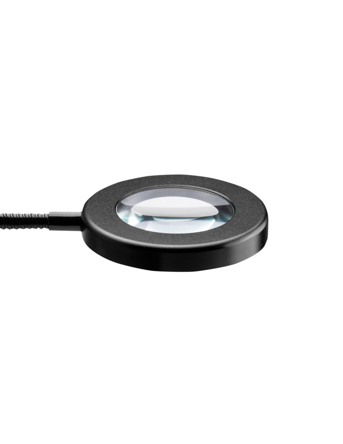 Lámpara de lupa LED con anillo de serpiente para el escritorio negro 
