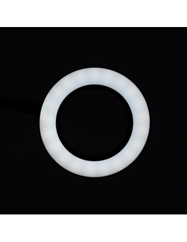 Lampka lupa led snake ring na biurko czarna 