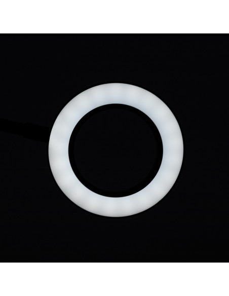 LED Magnifying Lamp Snake Ring for Desk Black